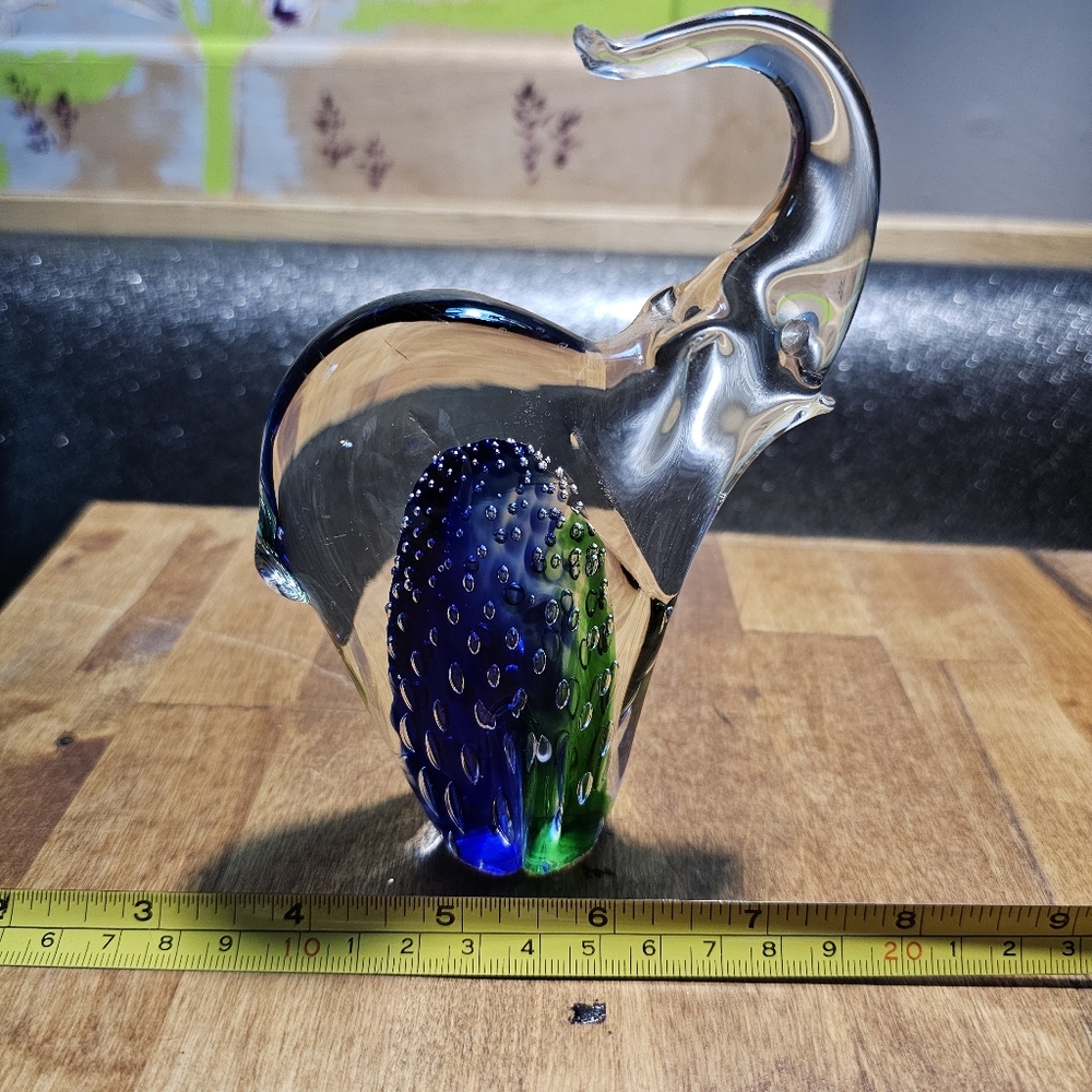 Vintage Murano  Glass lamp work glass elephant